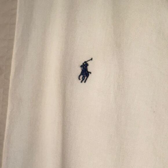 Ralph Lauren Mens Short Sleeve Shirt Ivory Off White XXL - Picture 8 of 8